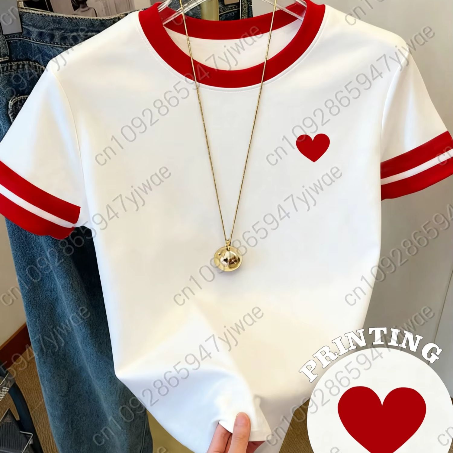 Summer Edition Clothing - تي شيرت نسائي بأكمام قصيرة بطبعة