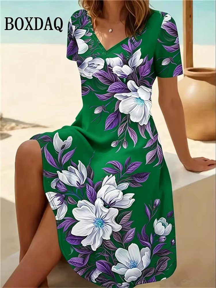 Summer Upf Clothing - فساتين نسائية مقاس كبير 6XL للصيف