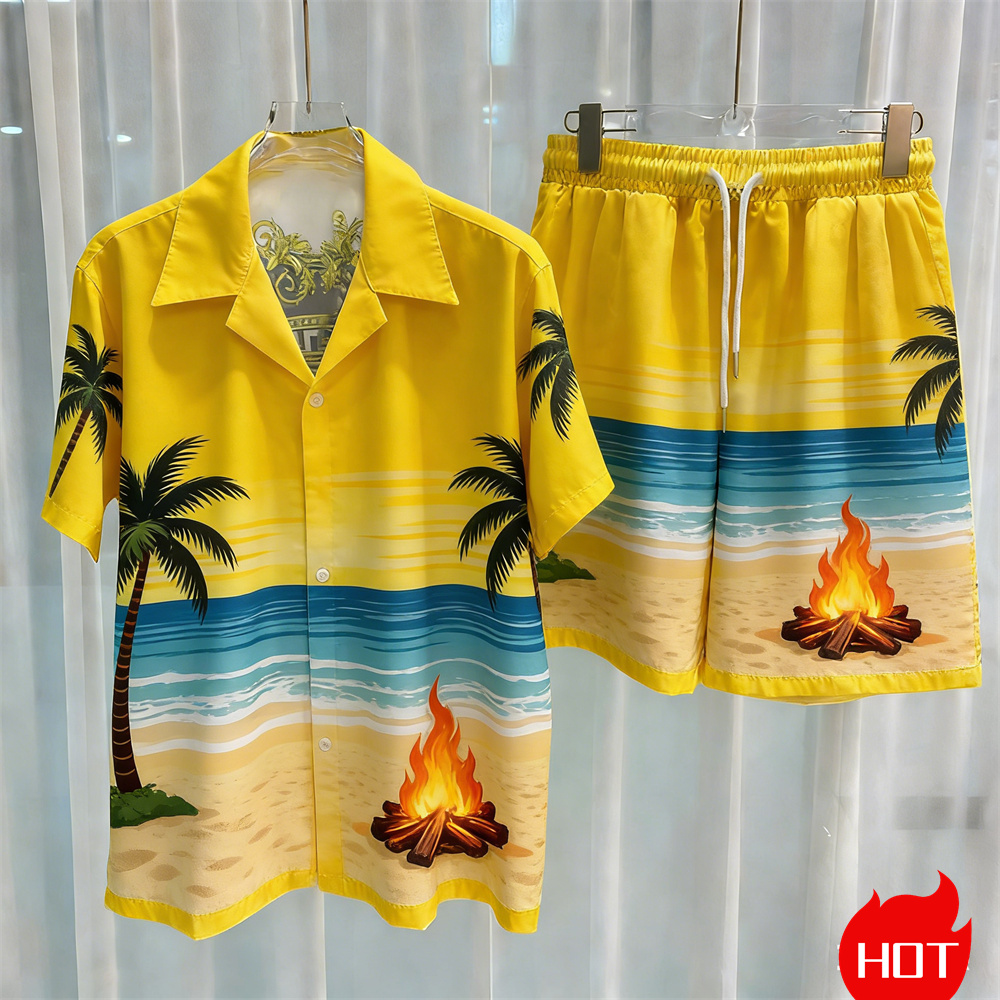 طقم قمصان صيفية للرجال بتصميم  - مراجعة Summer Clothing Beach وسعره