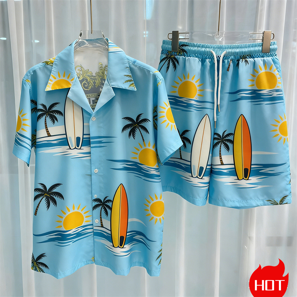 طقم قمصان صيفية للرجال بتصميم  - مراجعة Summer Clothing Beach وسعره