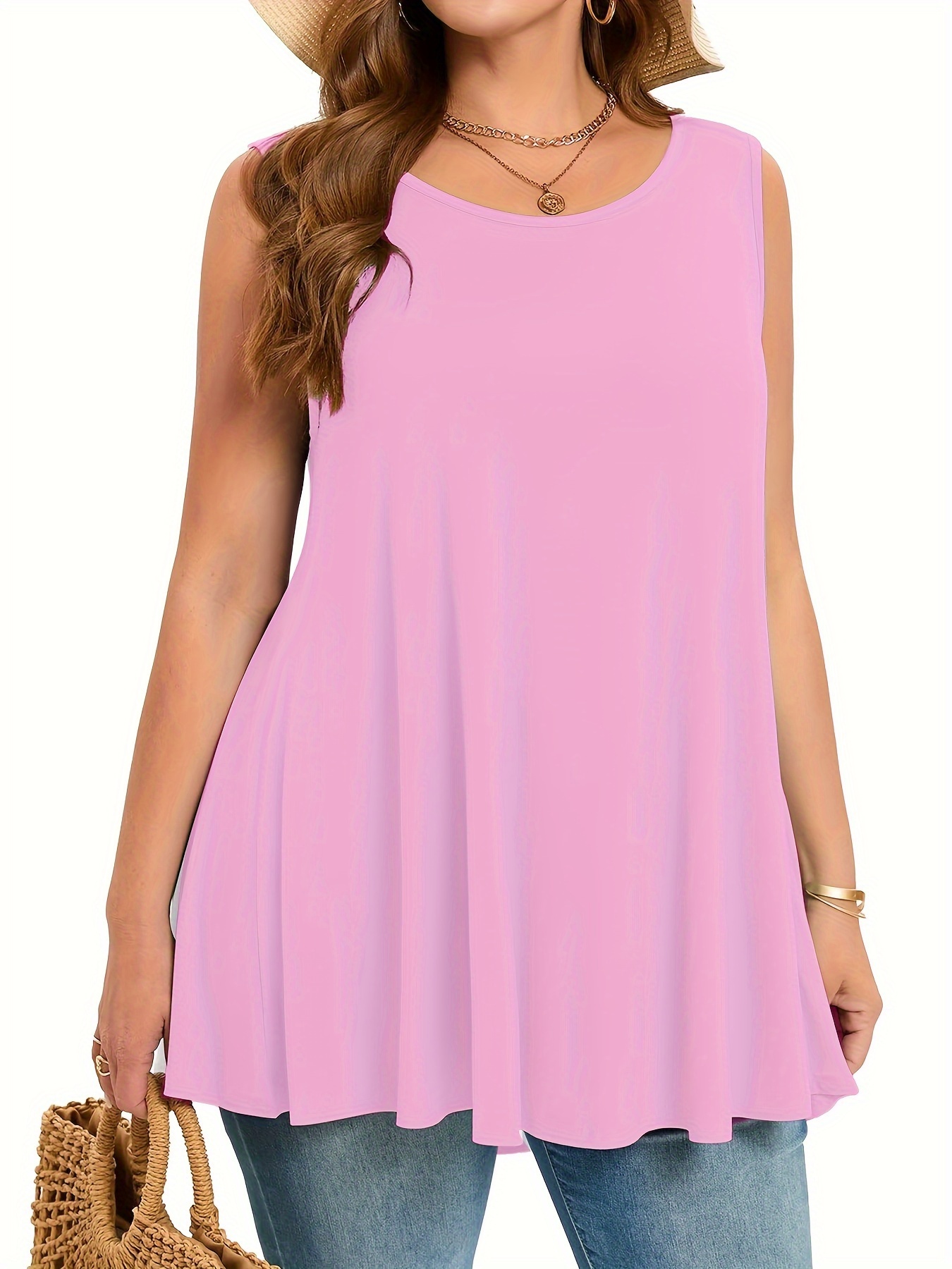 حجم كبير بسيط الصلبة تانك الأع - مراجعة Summer Upf Clothing وسعره