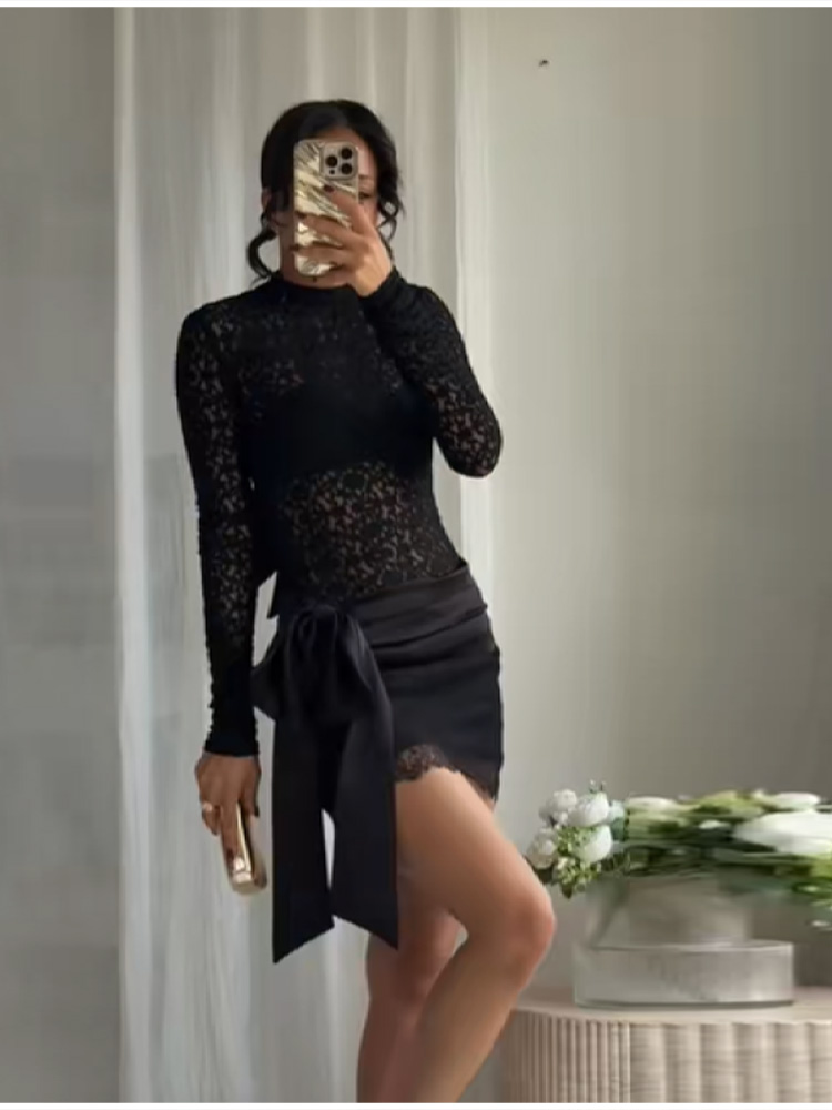 أزياء الدانتيل الأسود مجموعة ا - مراجعة Summer Vacation Clothing Women وسعره