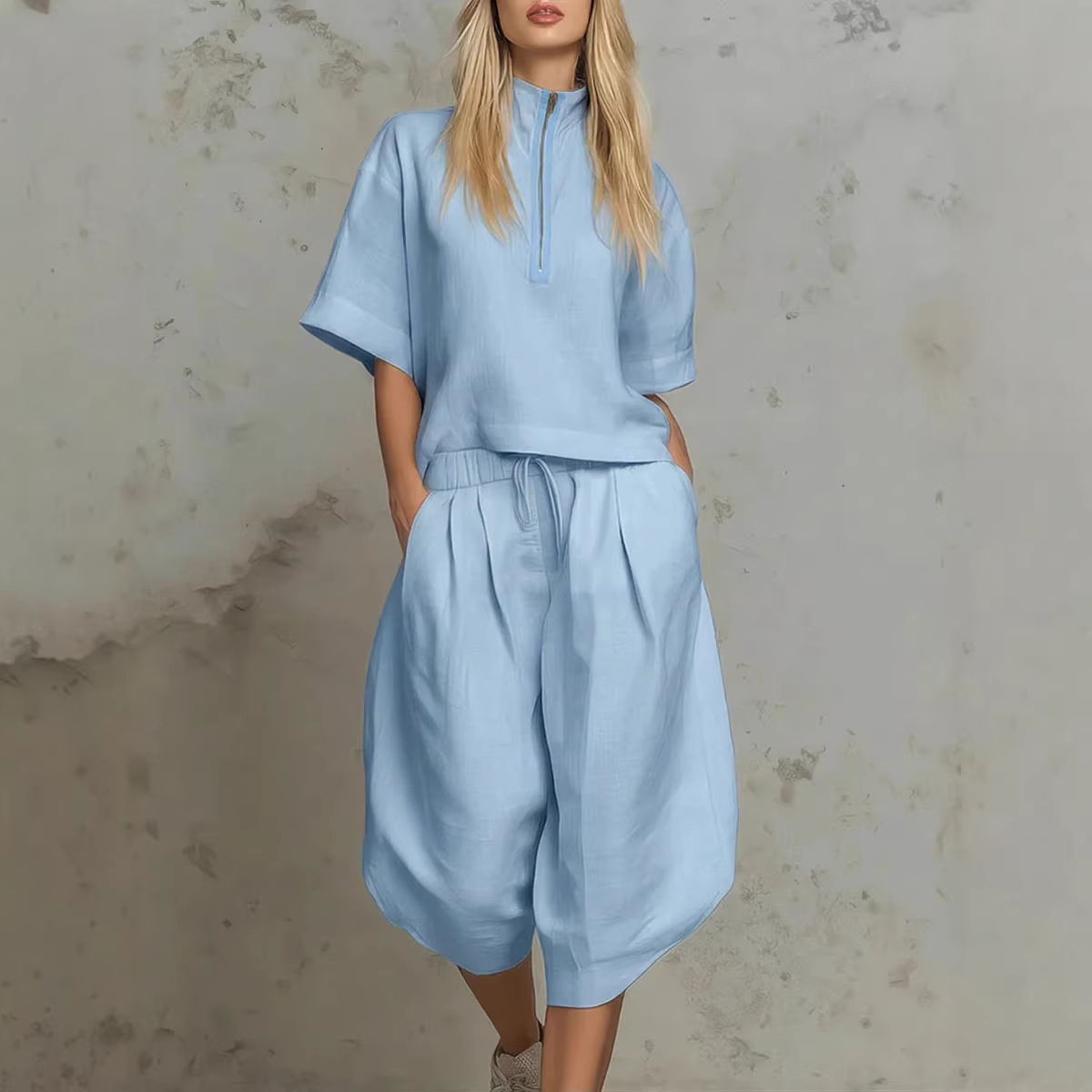 طقم نسائي عصري جديد من قطعتين: - مراجعة Summer Vacation Clothing Women وسعره