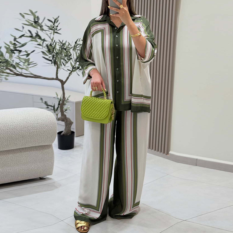 طقم أنيق من القمصان والسراويل  - مراجعة Summer Vacation Clothing Women وسعره