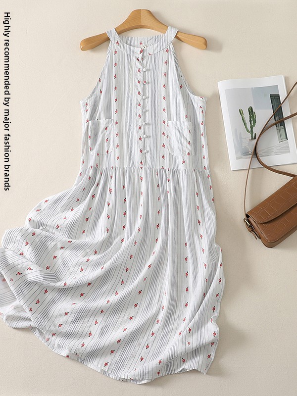 فستان أنيق بقصة A-Line بنقشة ز - مراجعة Summer Line Clothing Brand وسعره