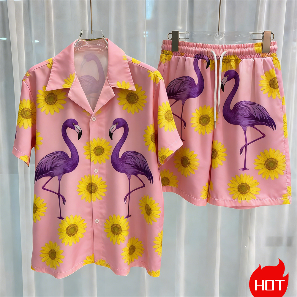 طقم قمصان صيفية للرجال بنقش نب - مراجعة Summer Clothing Beach وسعره
