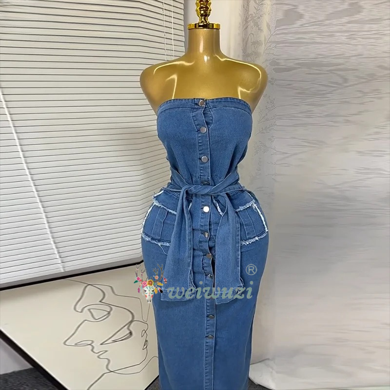 فستان جينز نسائي جديد 2026 بتص - مراجعة Summer Clothing Juniors وسعره