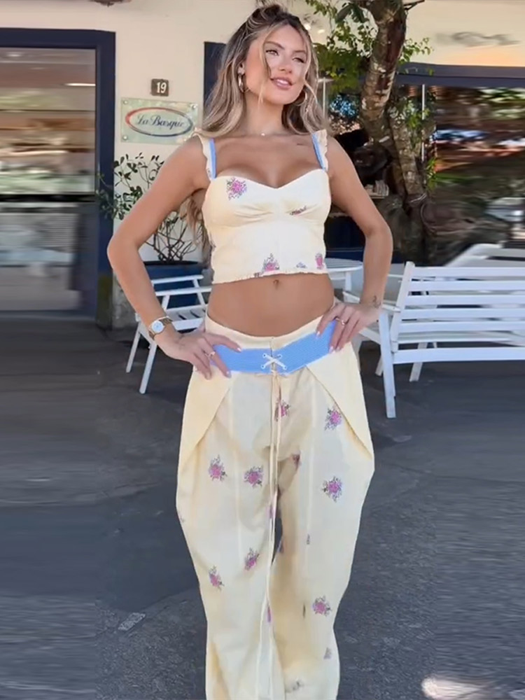 طقم نسائي أنيق مطبوع مثير: بلو - مراجعة Summer Vacation Clothing Women وسعره