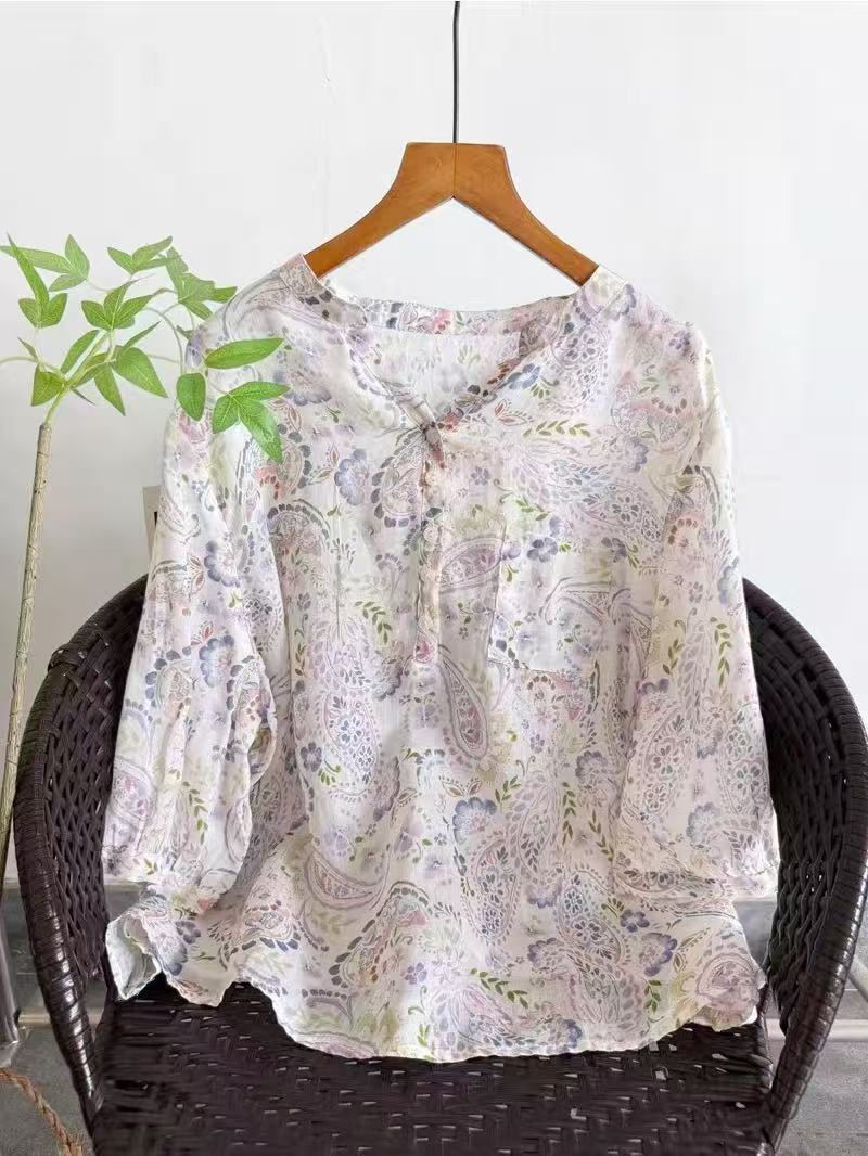 قمصان رامي 100% للنساء صيفية ب - مراجعة Japan Summer Clothing Women وسعره