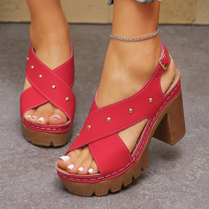 خمر سوبر عالية الكعب عبر حزام  - مراجعة Summer Clothing On Sale وسعره