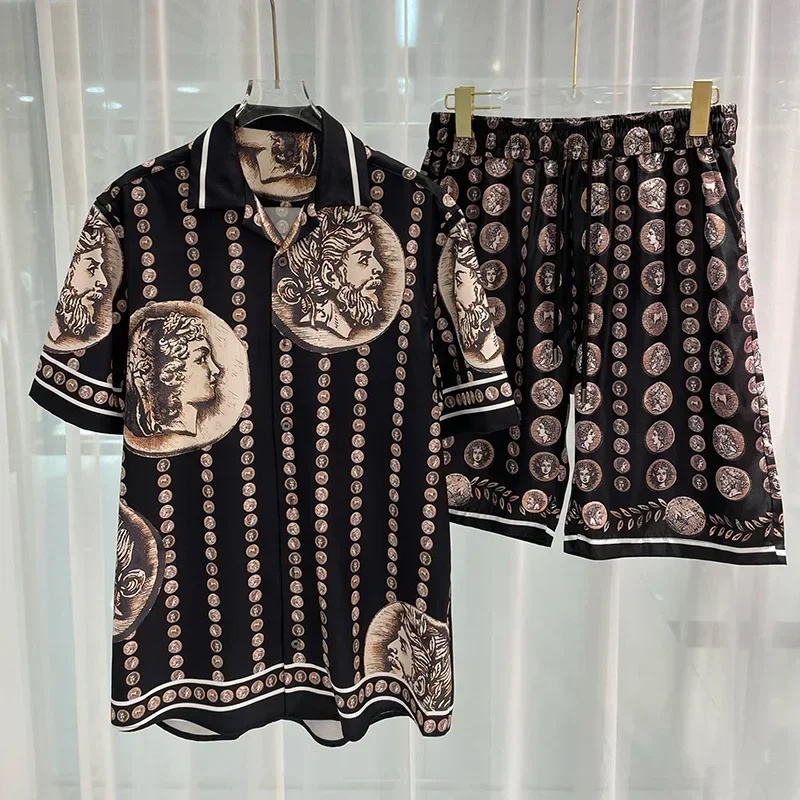 طقم قميص رجالي فاخر بنمط عتيق  - مراجعة Summer Clothing Beach وسعره